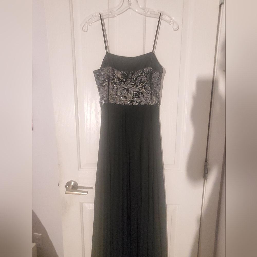 Alex Evenings Black and Silver Maxi Dress - Picture 3 of 7